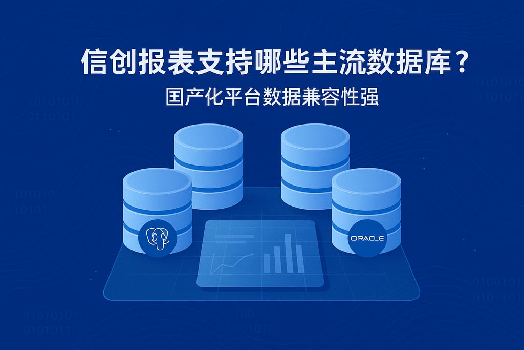 信创报表支持哪些主流数据库？国产化平台数据兼容性强