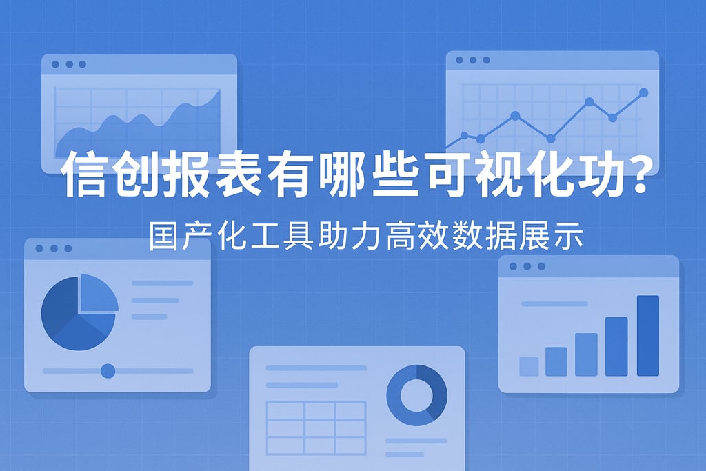信创报表有哪些可视化功能？国产化工具助力高效数据展示