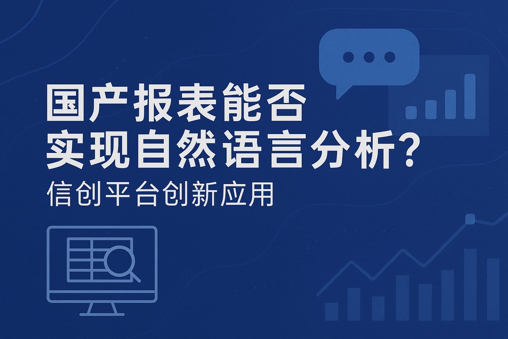 国产报表能否实现自然语言分析？信创平台创新应用