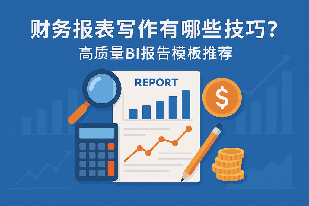 财务报表写作有哪些技巧？高质量BI报告模板推荐
