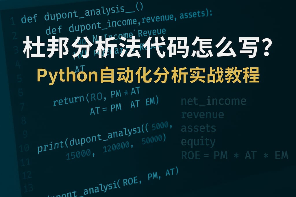 杜邦分析法代码怎么写？Python自动化分析实战教程