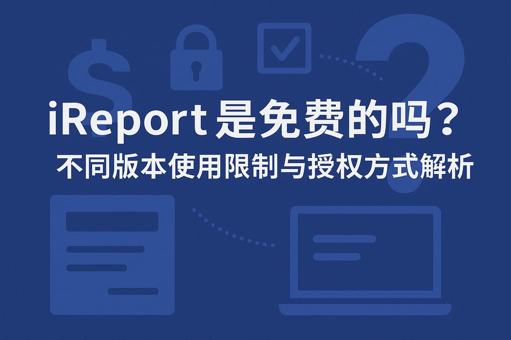 ireport是免费的吗？不同版本使用限制与授权方式解析