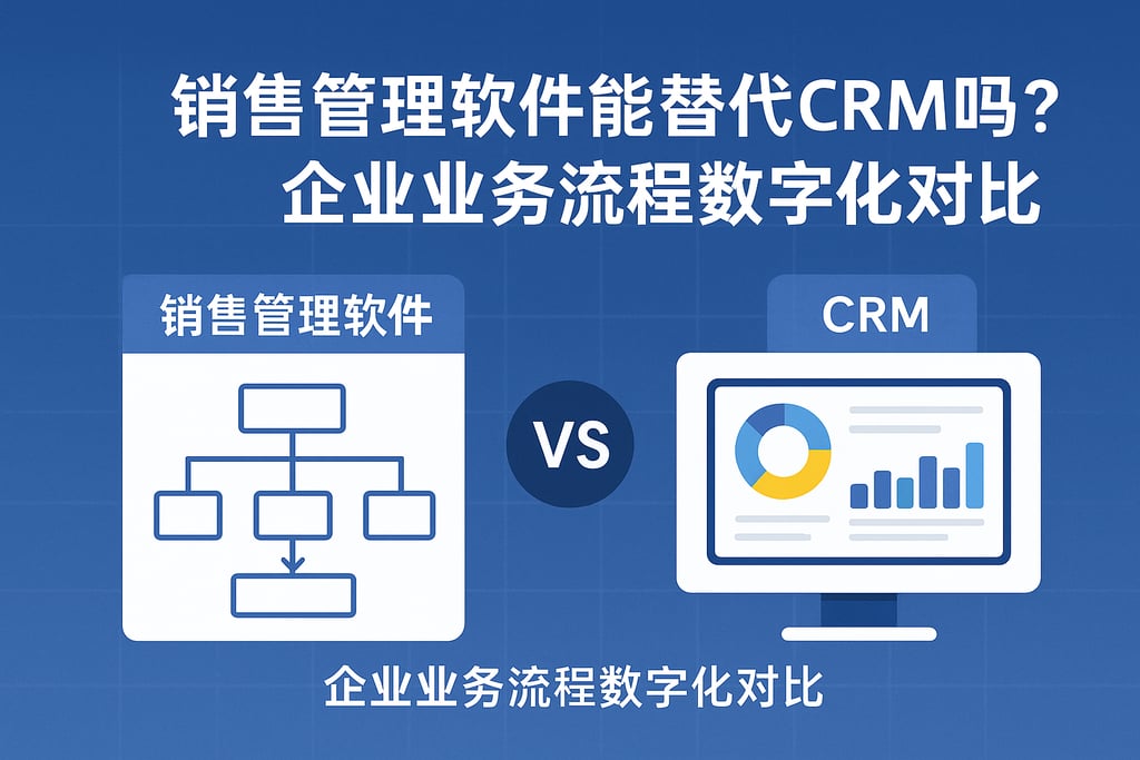 销售管理软件能替代CRM吗？企业业务流程数字化对比