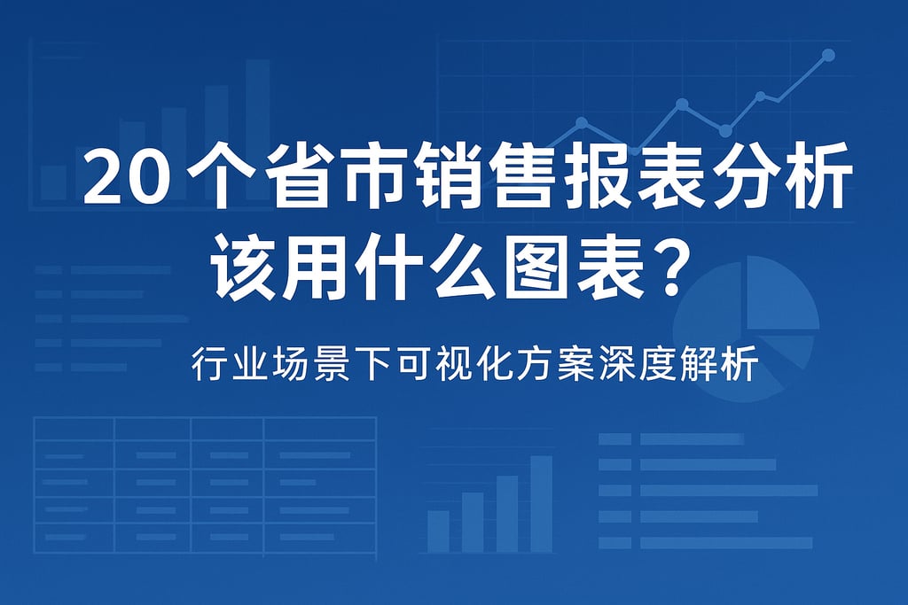 20个省市销售报表分析该用什么图表？行业场景下可视化方案深度解析