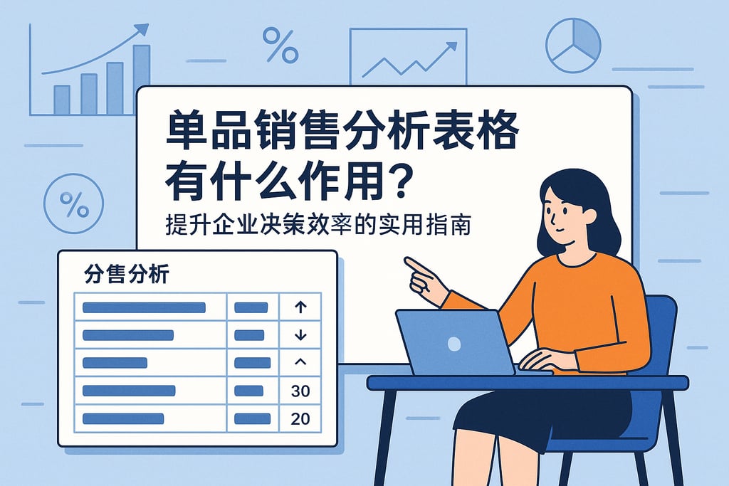单品销售分析表格有什么作用？提升企业决策效率的实用指南