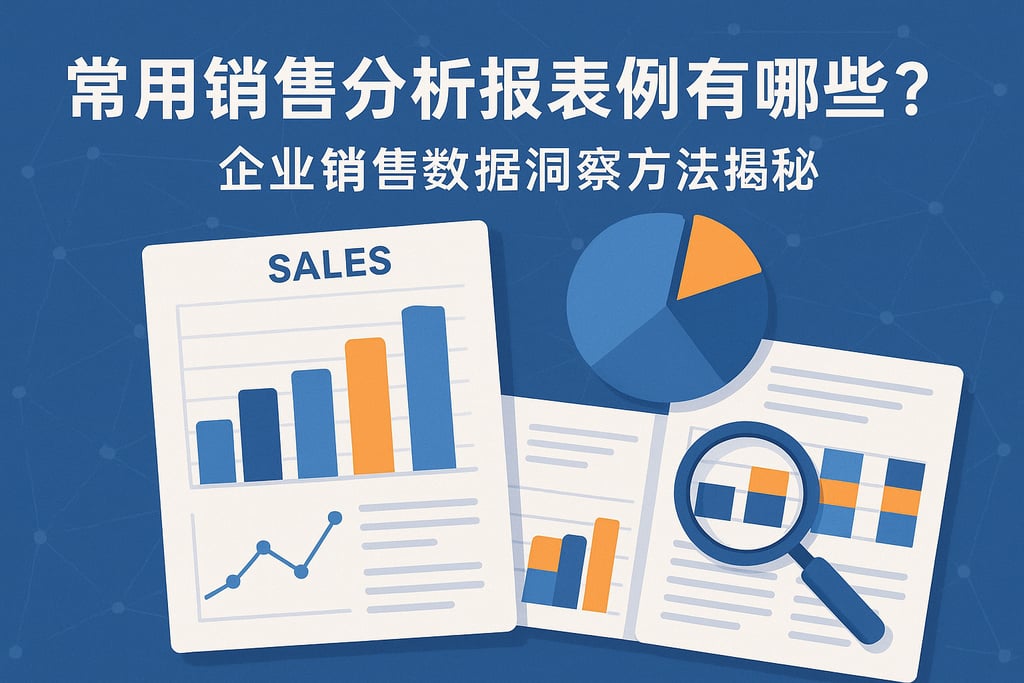 常用销售分析报表示例有哪些？企业销售数据洞察方法揭秘