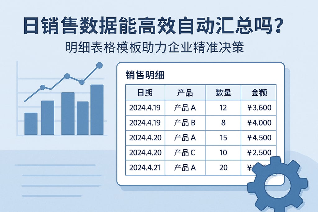 日销售数据能高效自动汇总吗？明细表格模板助力企业精准决策