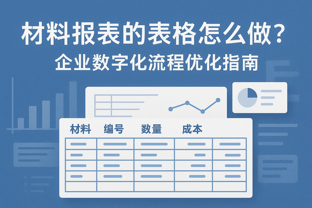 材料报表的表格怎么做？企业数字化流程优化指南