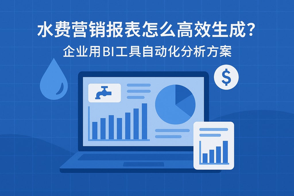 水费营销报表怎么高效生成？企业用BI工具自动化分析方案