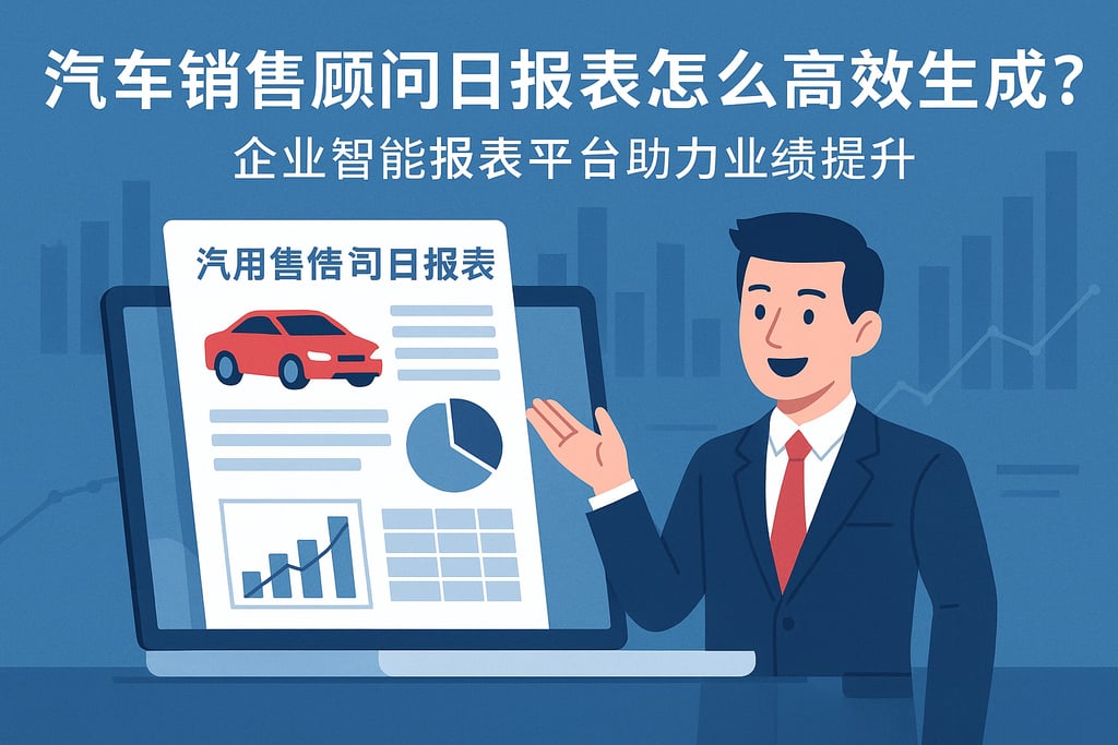汽车销售顾问日报表怎么高效生成？企业智能报表平台助力业绩提升