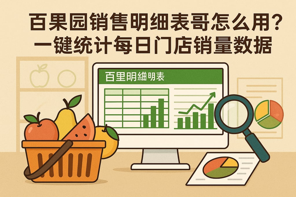 百果园销售明细表哥怎么用？一键统计每日门店销量数据