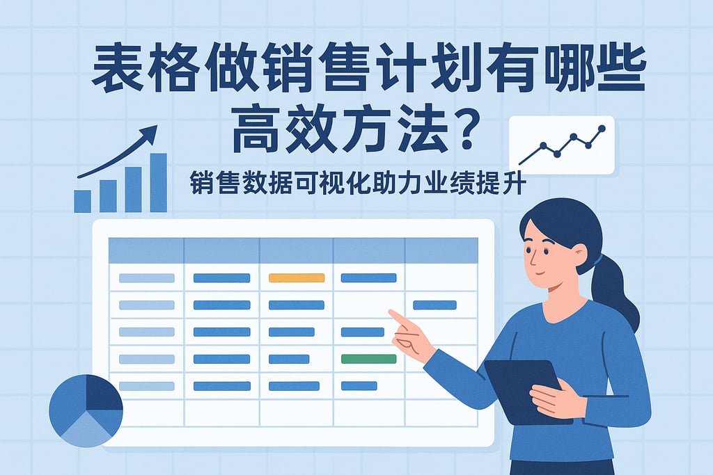 表格做销售计划有哪些高效方法？销售数据可视化助力业绩提升