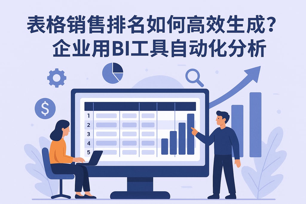 表格销售排名如何高效生成？企业用BI工具自动化分析