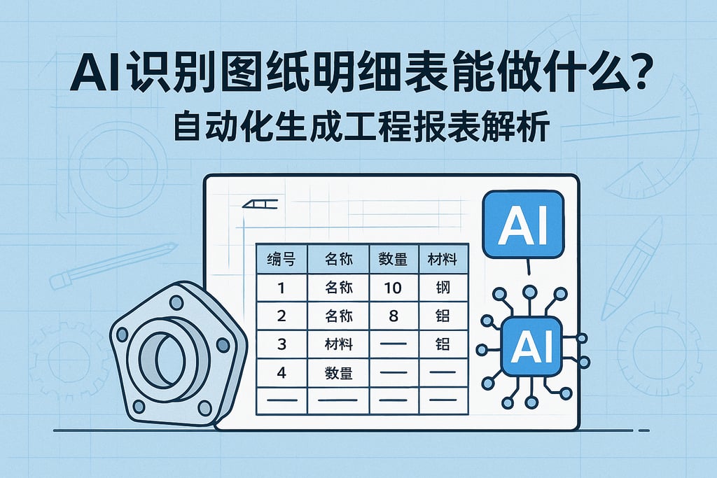 ai识别图纸明细表能做什么？自动化生成工程报表解析