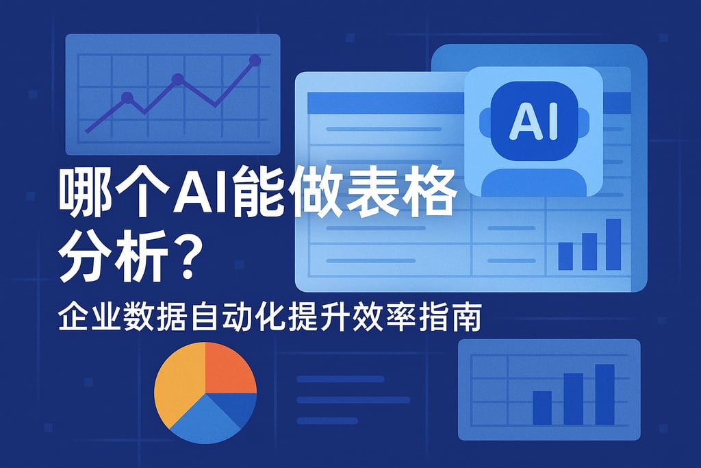 哪个AI能做表格分析？企业数据自动化提升效率指南