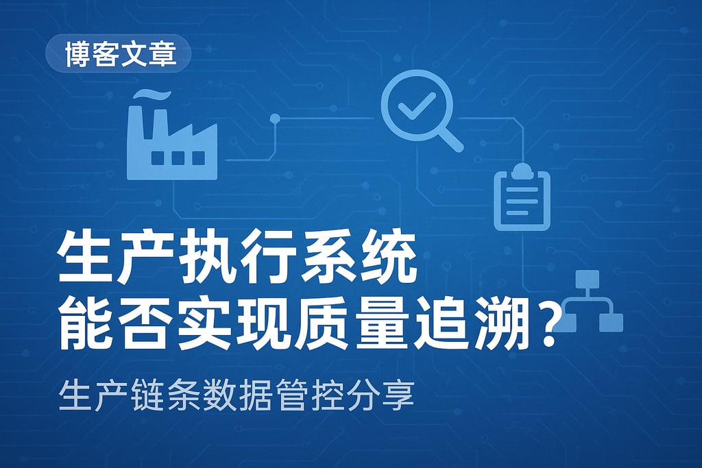 生产执行系统能否实现质量追溯？生产链条数据管控分享