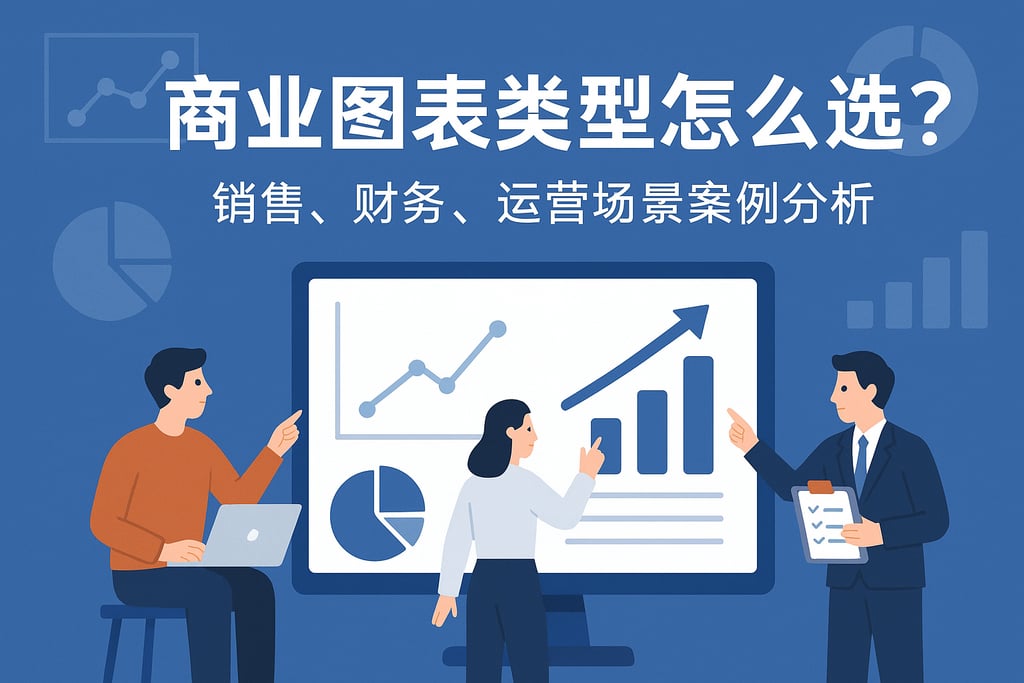 商业图表类型怎么选？销售、财务、运营场景案例分析