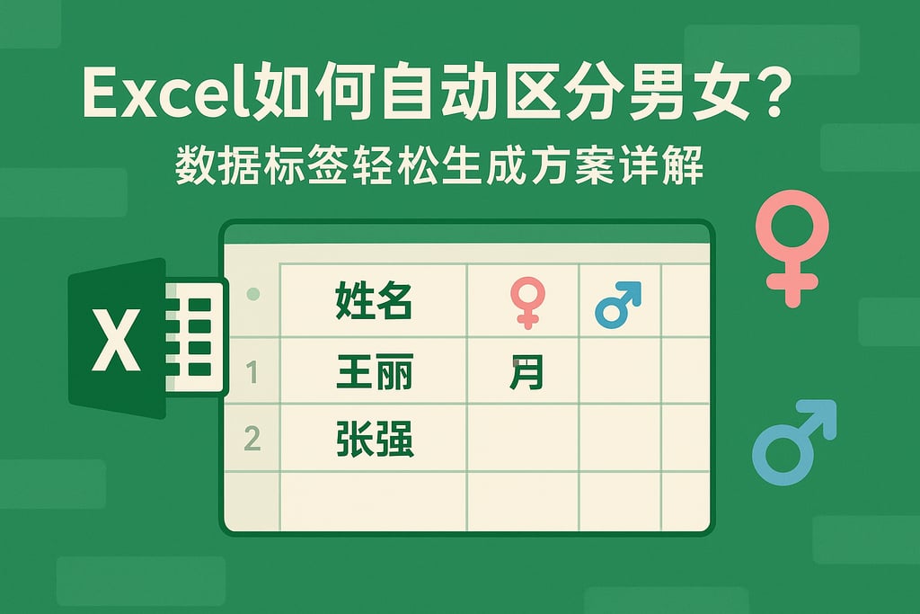 Excel如何自动区分男女？数据标签轻松生成方案详解
