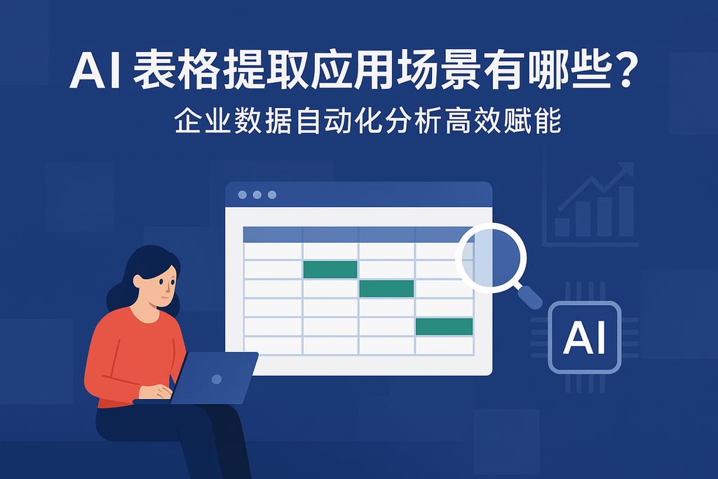 ai表格提取应用场景有哪些？企业数据自动化分析高效赋能