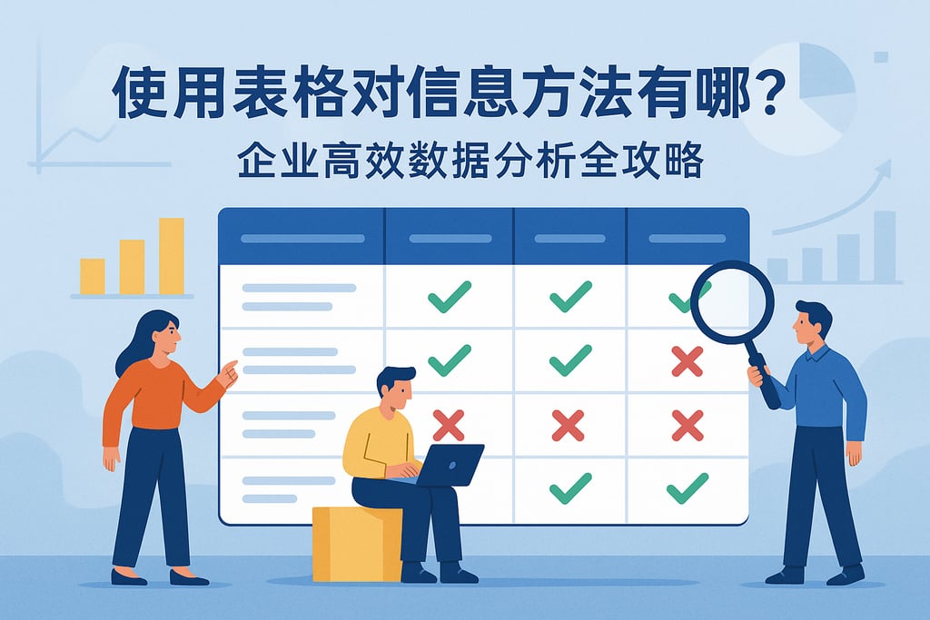 使用表格对比信息方法有哪些？企业高效数据分析全攻略