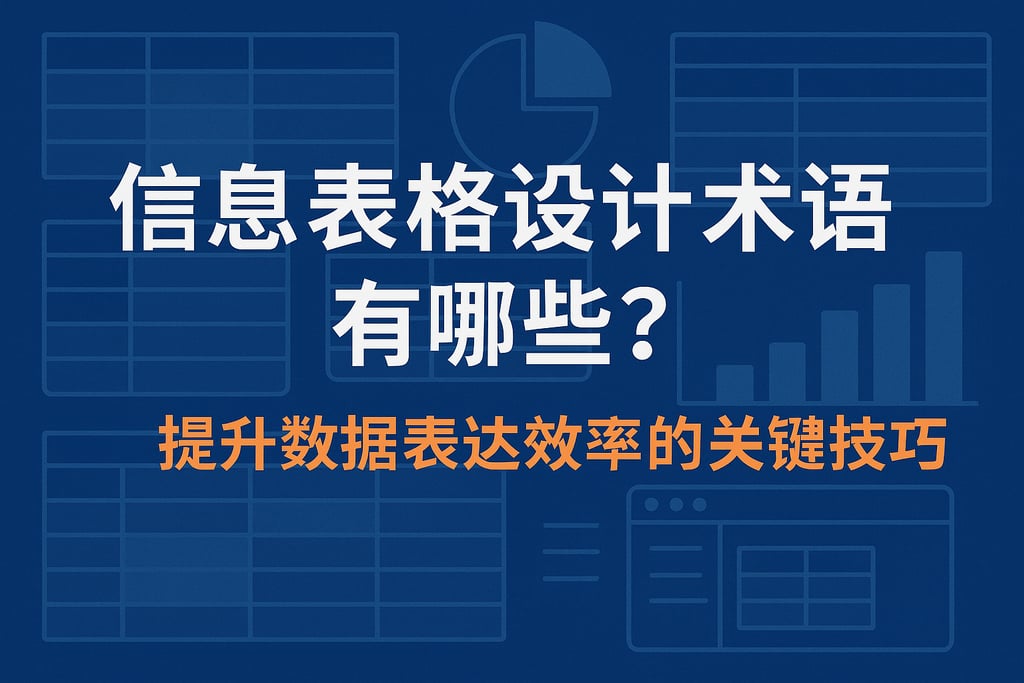 信息表格设计术语有哪些？提升数据表达效率的关键技巧