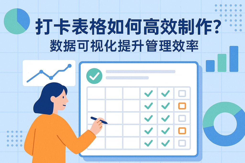 打卡表格如何高效制作？数据可视化提升管理效率