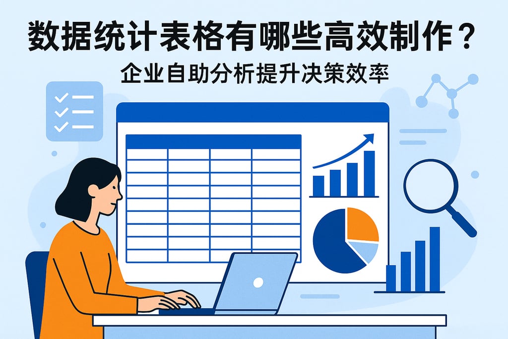 数据统计表格有哪些高效制作方法？企业自助分析提升决策效率