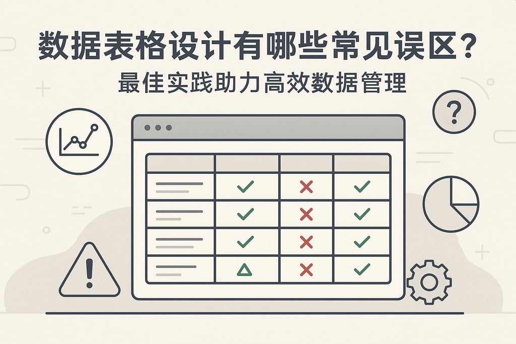 数据表格设计有哪些常见误区？最佳实践助力高效数据管理