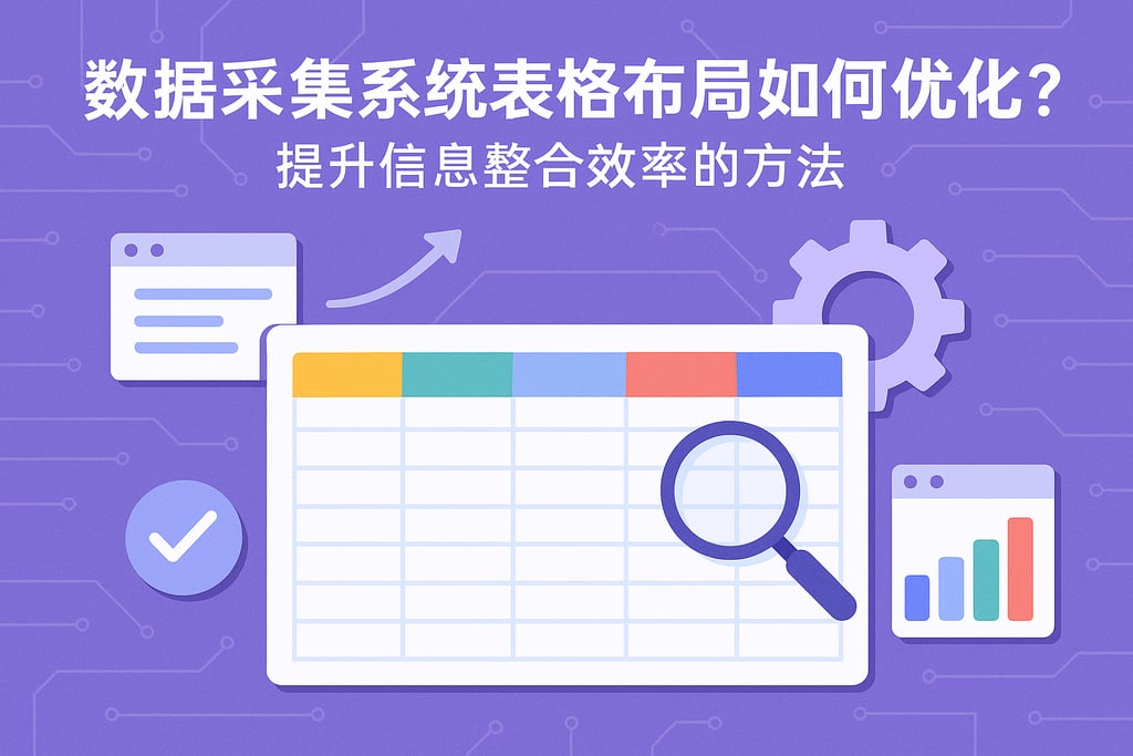 数据采集系统表格布局如何优化？提升信息整合效率的方法