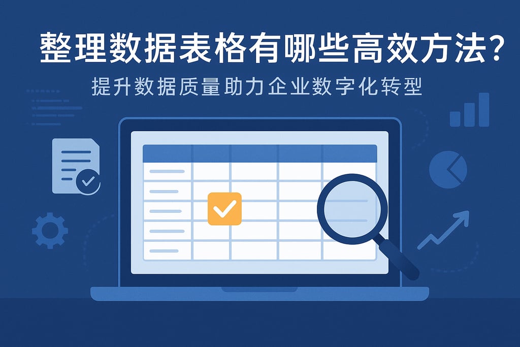 整理数据表格有哪些高效方法？提升数据质量助力企业数字化转型