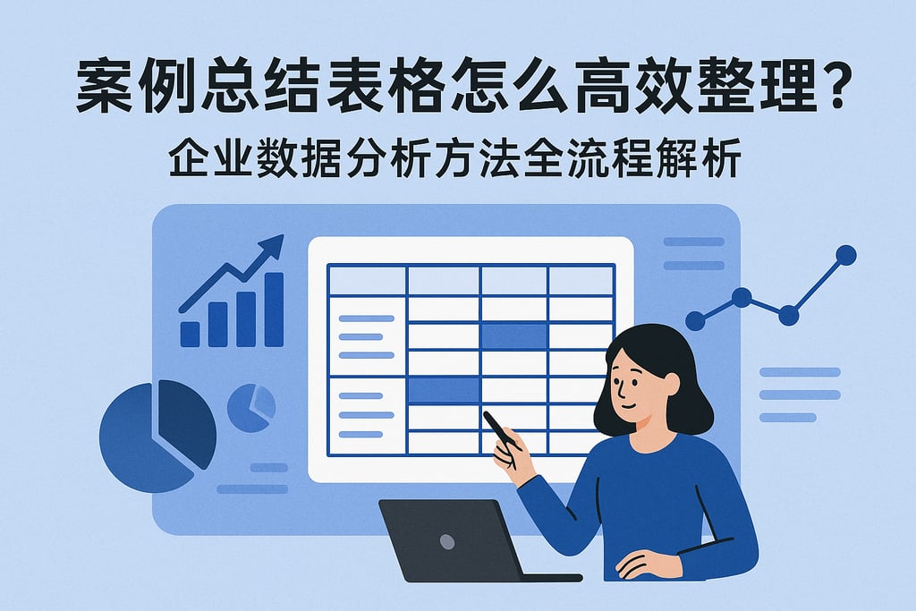 案例总结表格怎么高效整理？企业数据分析方法全流程解析