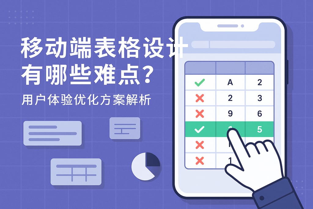 移动端表格设计有哪些难点？用户体验优化方案解析