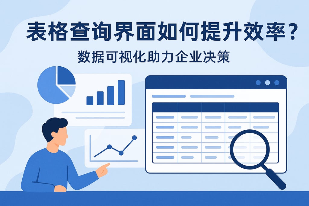 表格建设查询界面如何提升效率？数据可视化助力企业决策