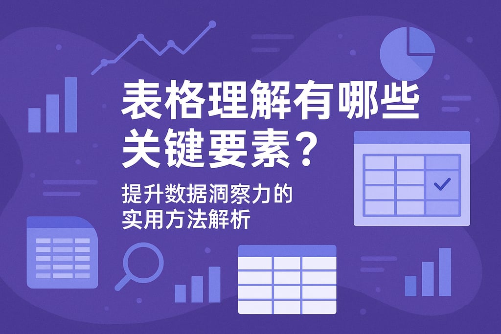 表格理解有哪些关键要素？提升数据洞察力的实用方法解析