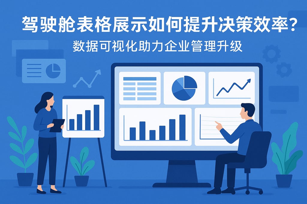 驾驶舱表格展示如何提升决策效率？数据可视化助力企业管理升级