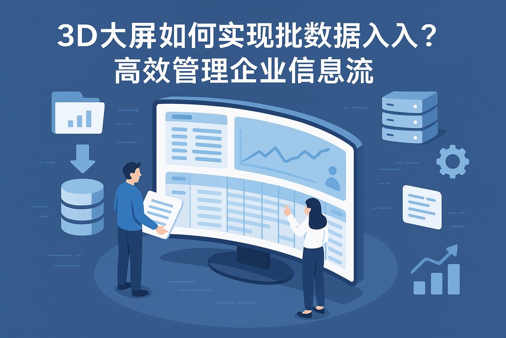 3D大屏如何实现批量数据导入？高效管理企业信息流