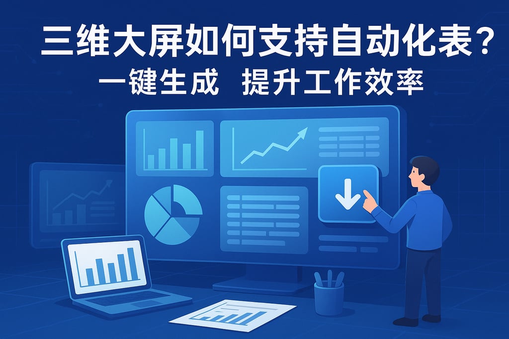 三维大屏如何支持自动化报表？一键生成提升工作效率