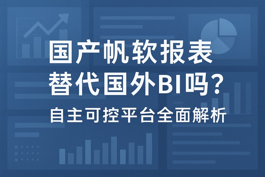 国产帆软报表替代国外BI吗？自主可控平台全面解析