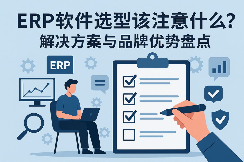 ERP软件选型该注意什么？解决方案与品牌优势盘点