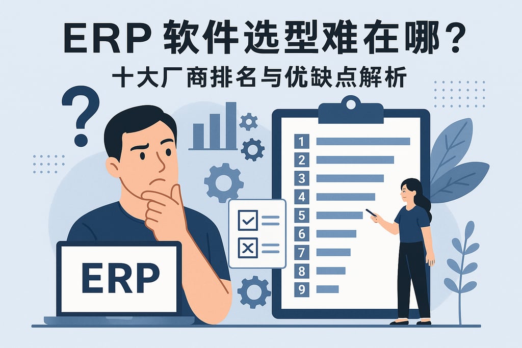 ERP软件选型难在哪？十大厂商排名与优缺点解析