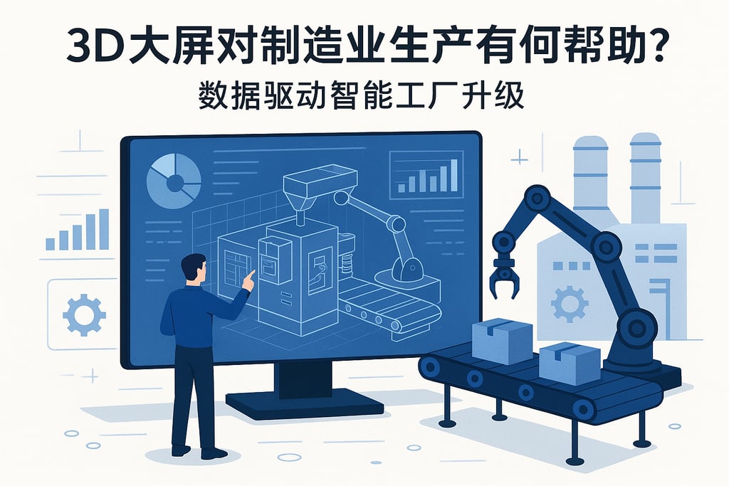 3D大屏对制造业生产有何帮助？数据驱动智能工厂升级