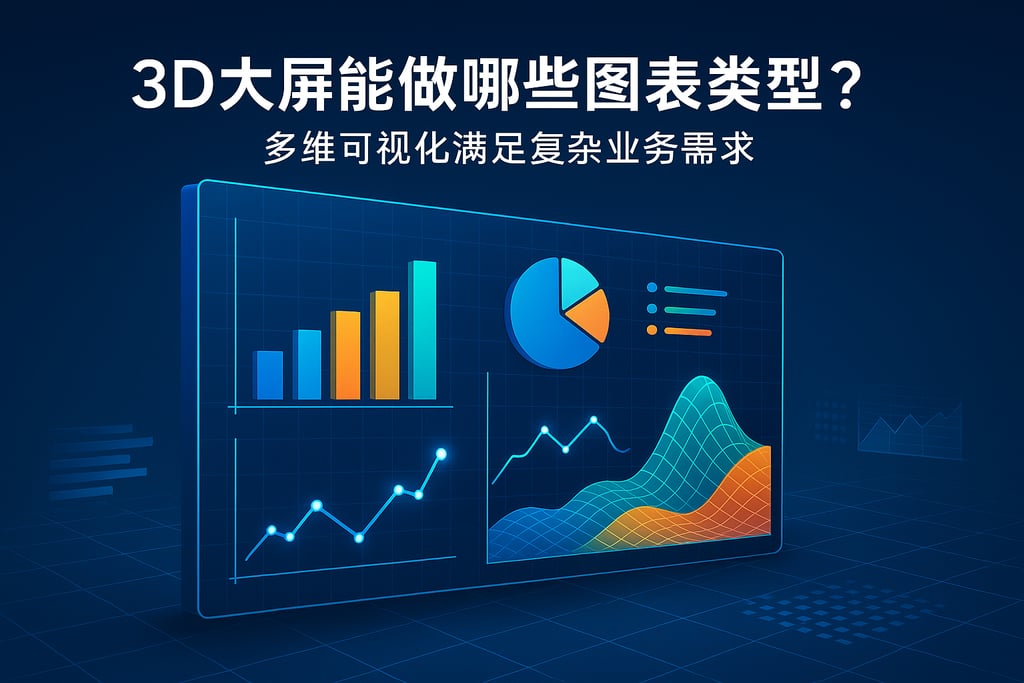 3D大屏能做哪些图表类型？多维可视化满足复杂业务需求