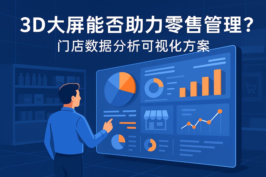 3D大屏能否助力零售管理？门店数据分析可视化方案
