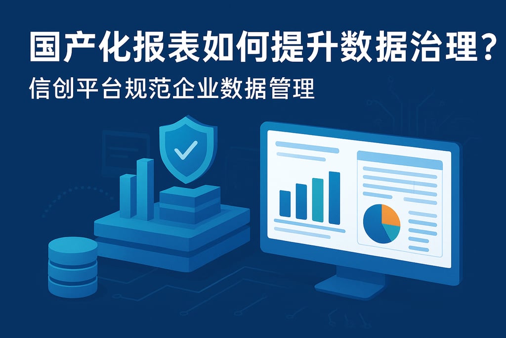 国产化报表如何提升数据治理？信创平台规范企业数据管理
