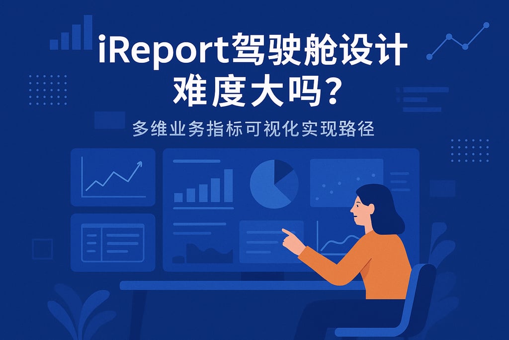 ireport驾驶舱设计难度大吗？多维业务指标可视化实现路径