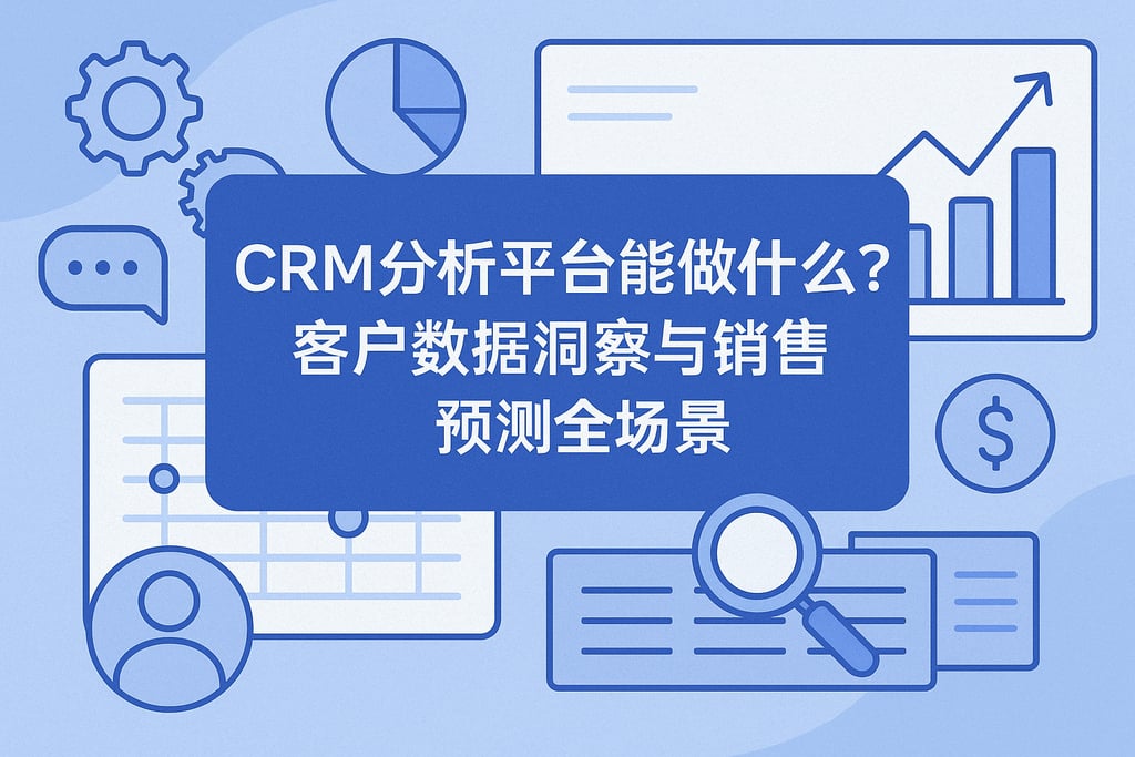 CRM分析平台能做什么？客户数据洞察与销售预测全场景