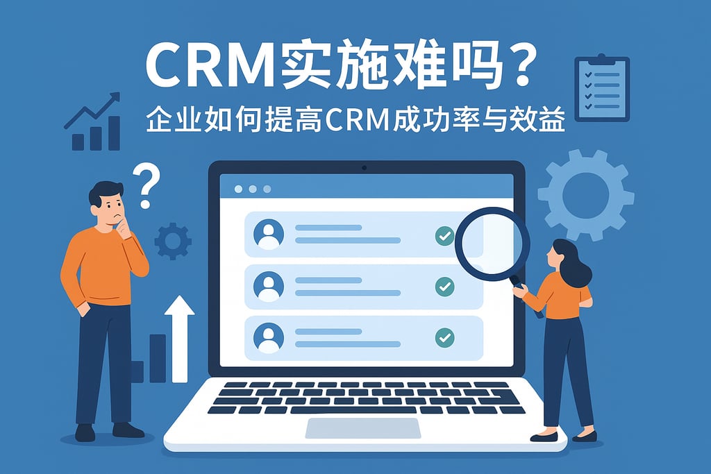 CRM实施难吗？企业如何提高CRM成功率与效益