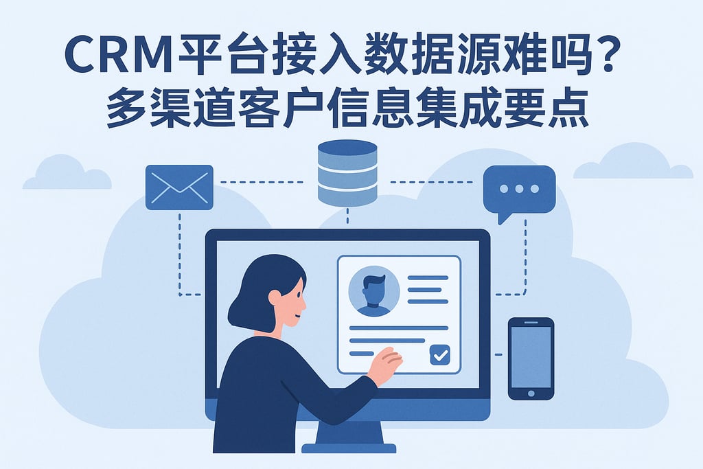 CRM平台接入数据源难吗？多渠道客户信息集成要点
