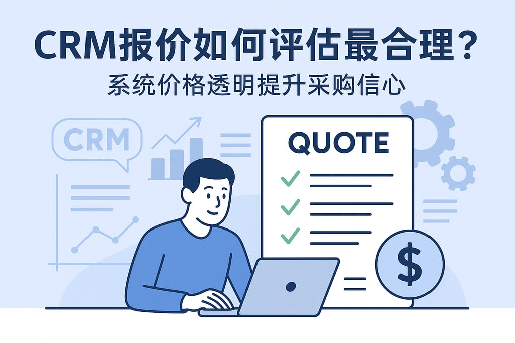 CRM报价如何评估最合理？系统价格透明提升采购信心