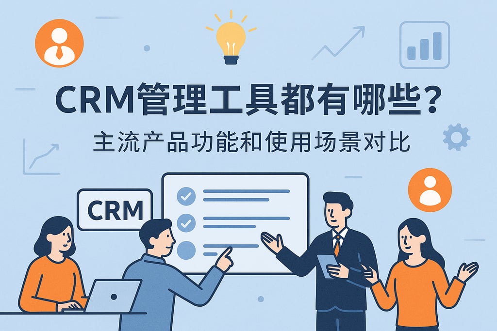 CRM管理工具都有哪些？主流产品功能和使用场景对比